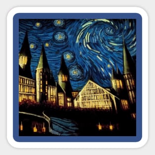 Starry Night Wizarding School Van Gogh Sticker